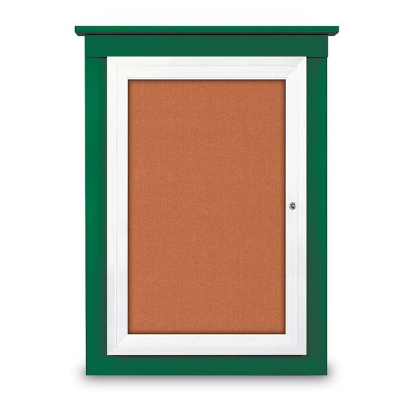 Sliding Glass Enclosed Letterboard, 96"x3, UV9013ACS-BLACK-BURGUNVL